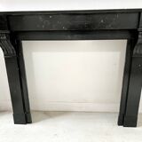 Napoleon III fireplace with a black marble corbel, 19th century.