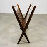 Scandinavian folding magazine door wood 60s