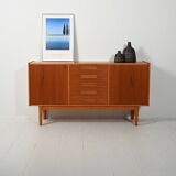 1950s Scandinavian sideboard with inlaid handles