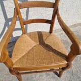 Paire de fauteuils Louis Philippe en châtaignier