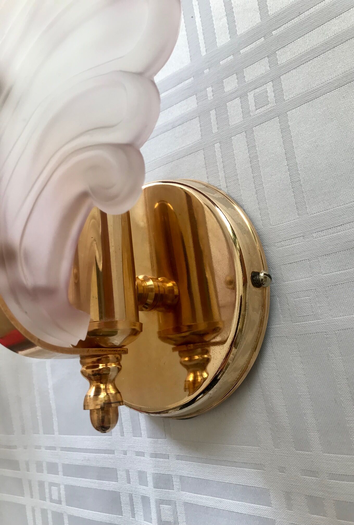 Pair of wall lamps glass sheet