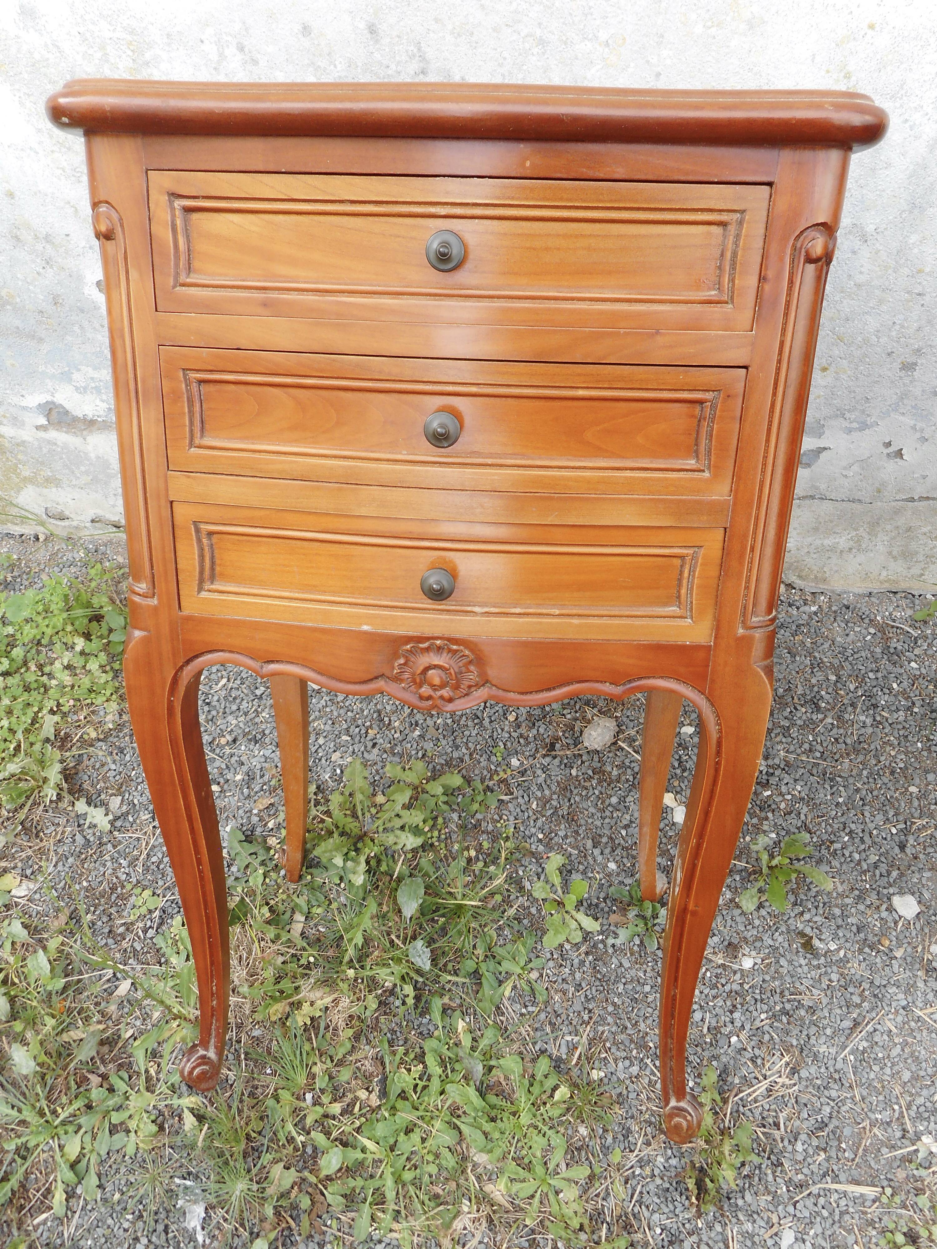 Pair of cherry bedside tables