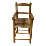 High straw chair for children