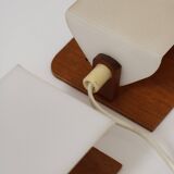 Paire d'appliques murales orientables scandinaves en teck 1960