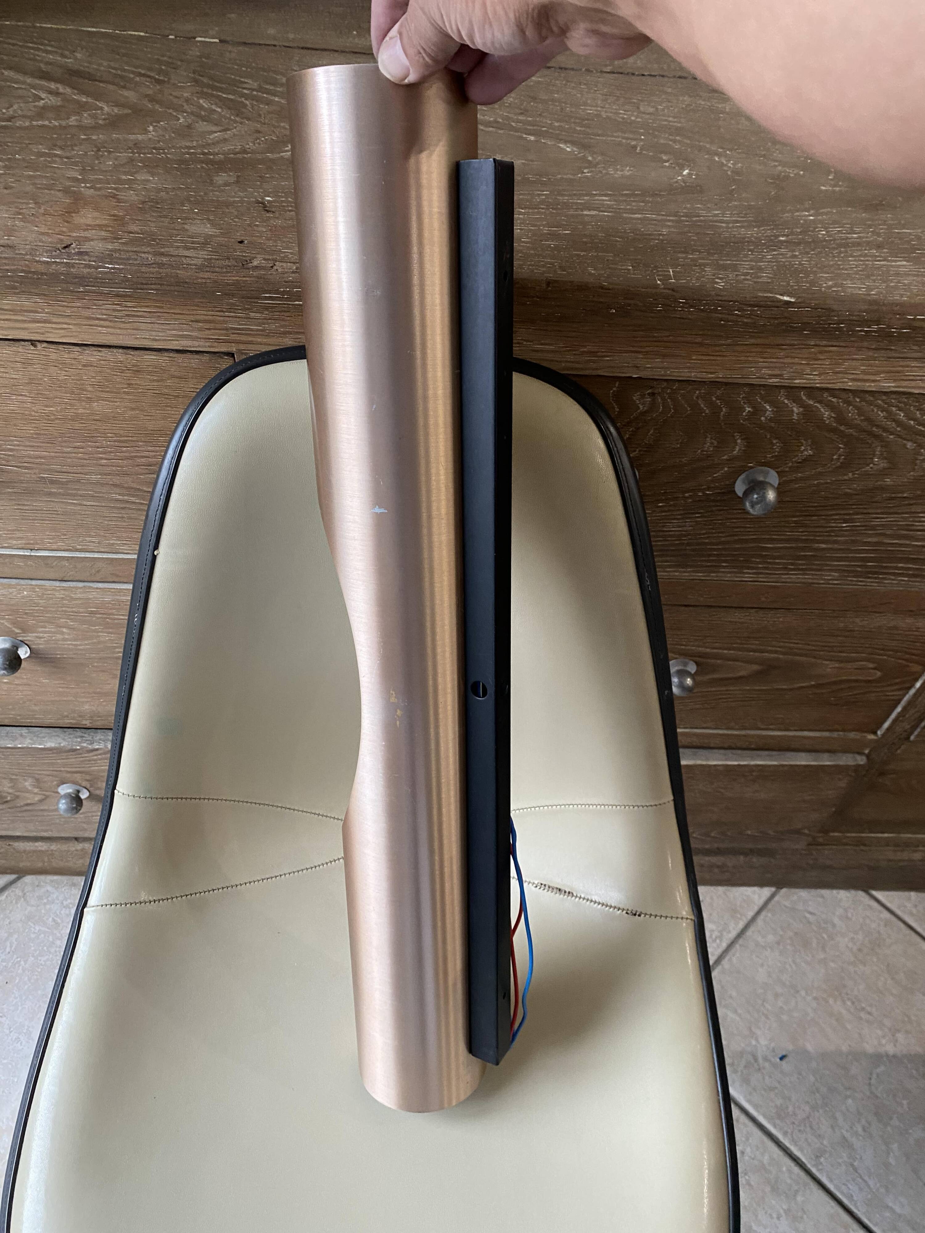 N1 Sconce Fuga XL copper / rosé wall lamp Raak Komulainen 1970 vintage