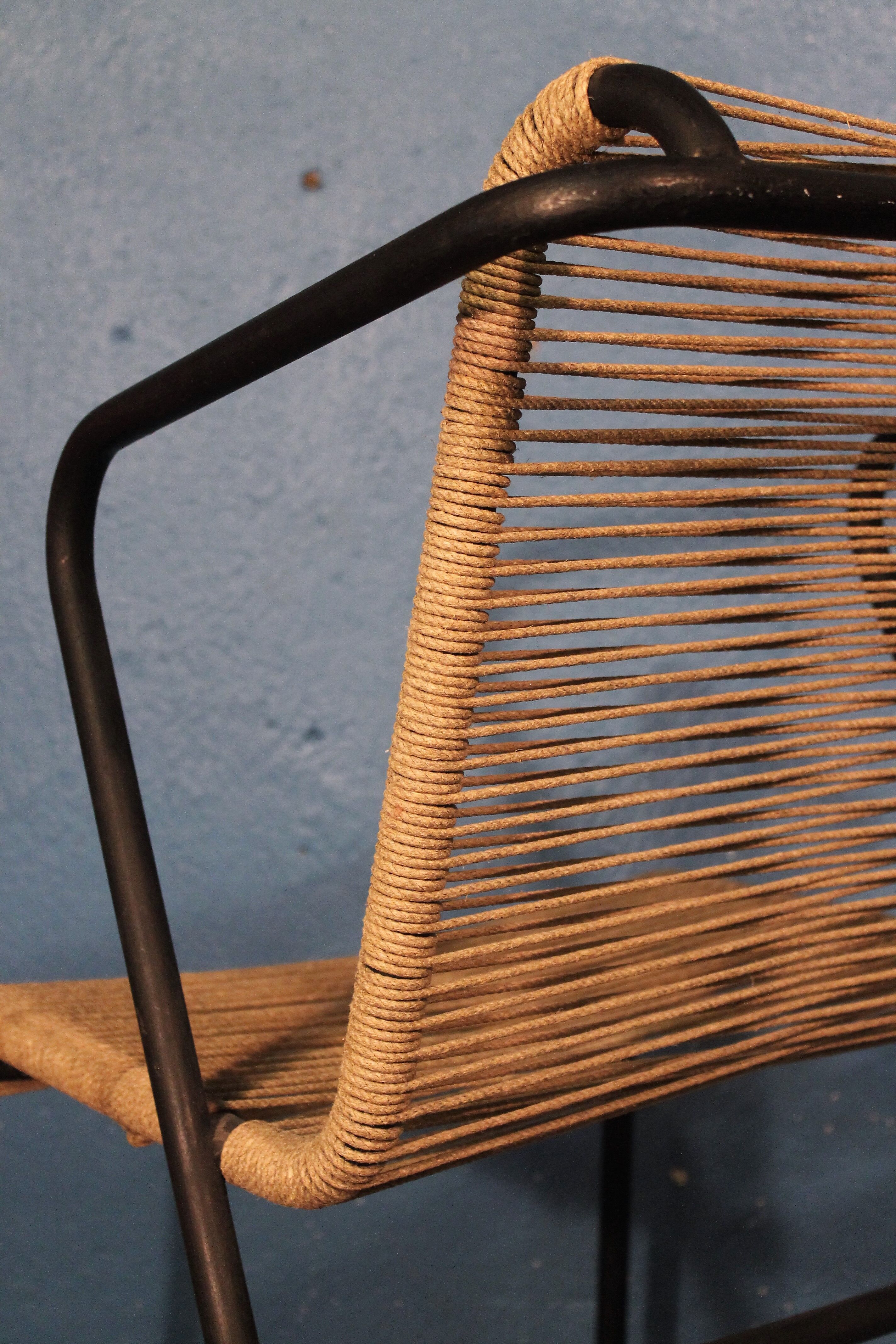 Metal & rope chair 1950