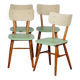 Suite de 4 chaises vintage en bois, éditées par Ton, 1960
