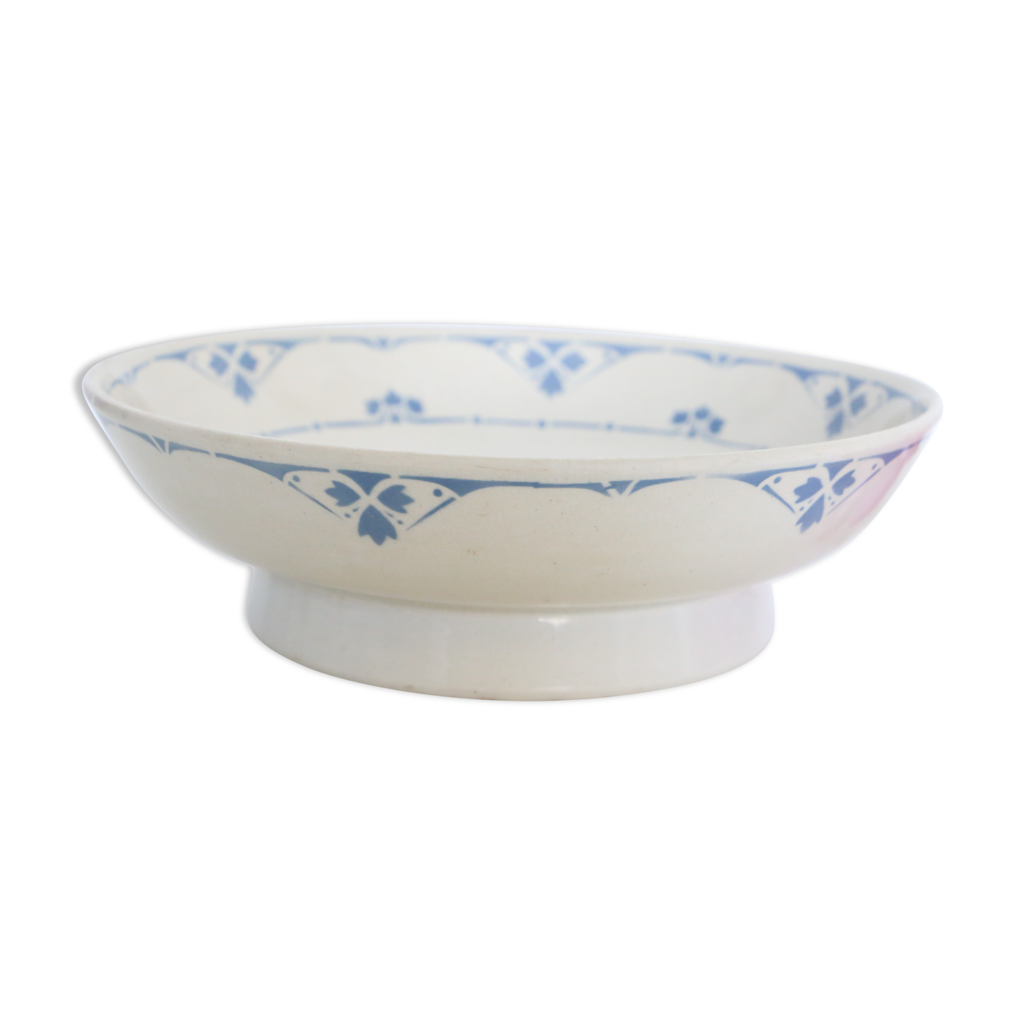 Fruit bowl, dish on pedestal, Luneville, Vintage