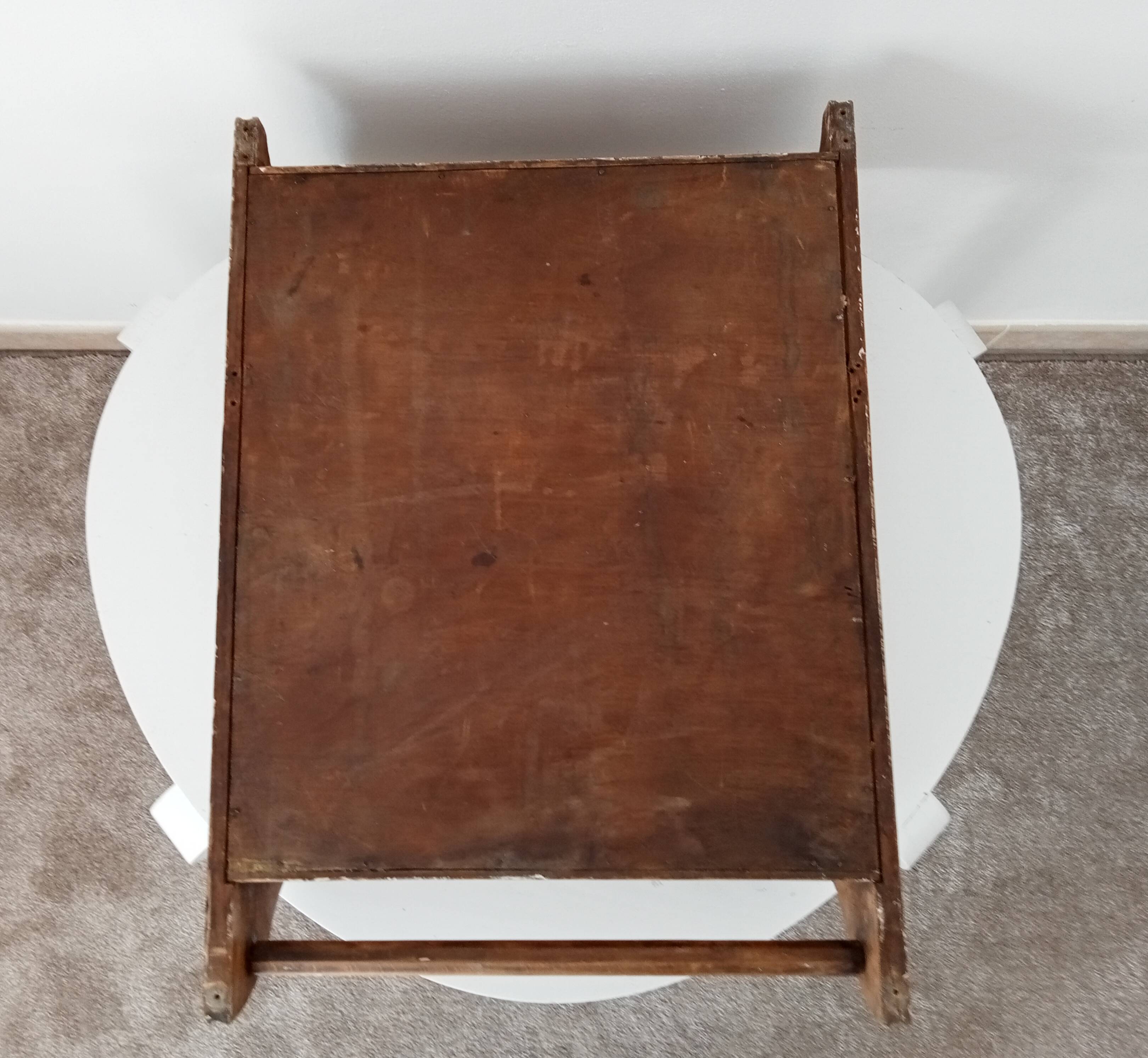 Antique solid oak bathroom cabinet from the early 20th century