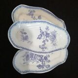 Part of a 25-piece Sarreguemines earthenware dinner service - Purple floral decoration