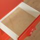 Red chest of drawers by Schönbuch in characteristic Space Age design from the 1970s