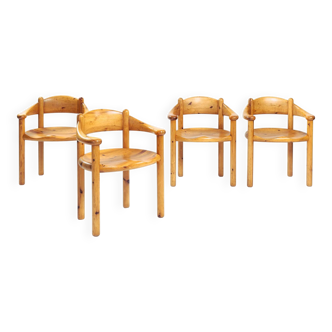 Rainer Daumiller pine carver dining chairs for Hirtshals Sawmill, set of 4