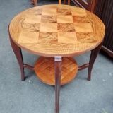 Chess table convertible into a living room table.