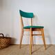 Chaise bistrot années 60 verte