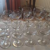 Set of water and wine glasses