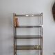 Chrome shelf and smoked glass 70s