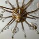 Old Venetian chandelier with Bohemian crystal tassels and gilded wood