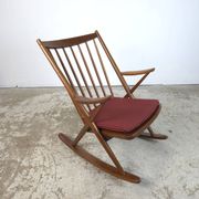 Frank Reenskaug, Bramin Møbler rocking chair Danish teak 60s
