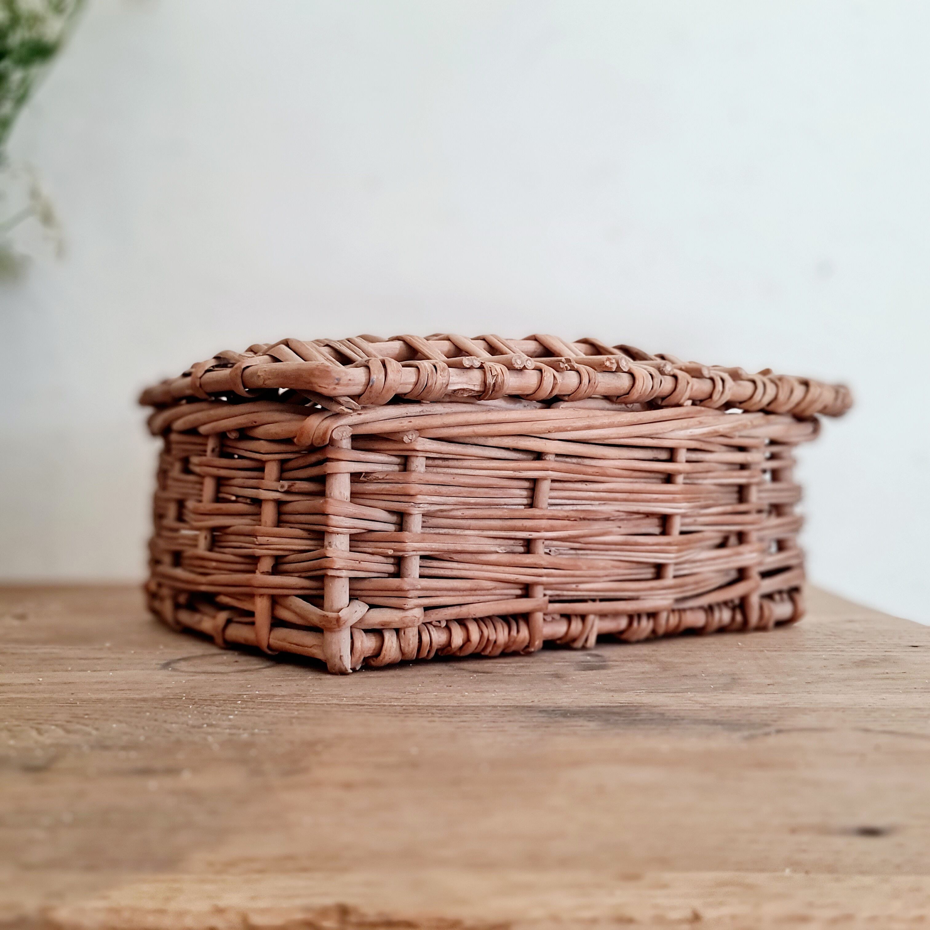 Rattan chest - small old trunk