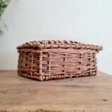 Rattan chest - small old trunk