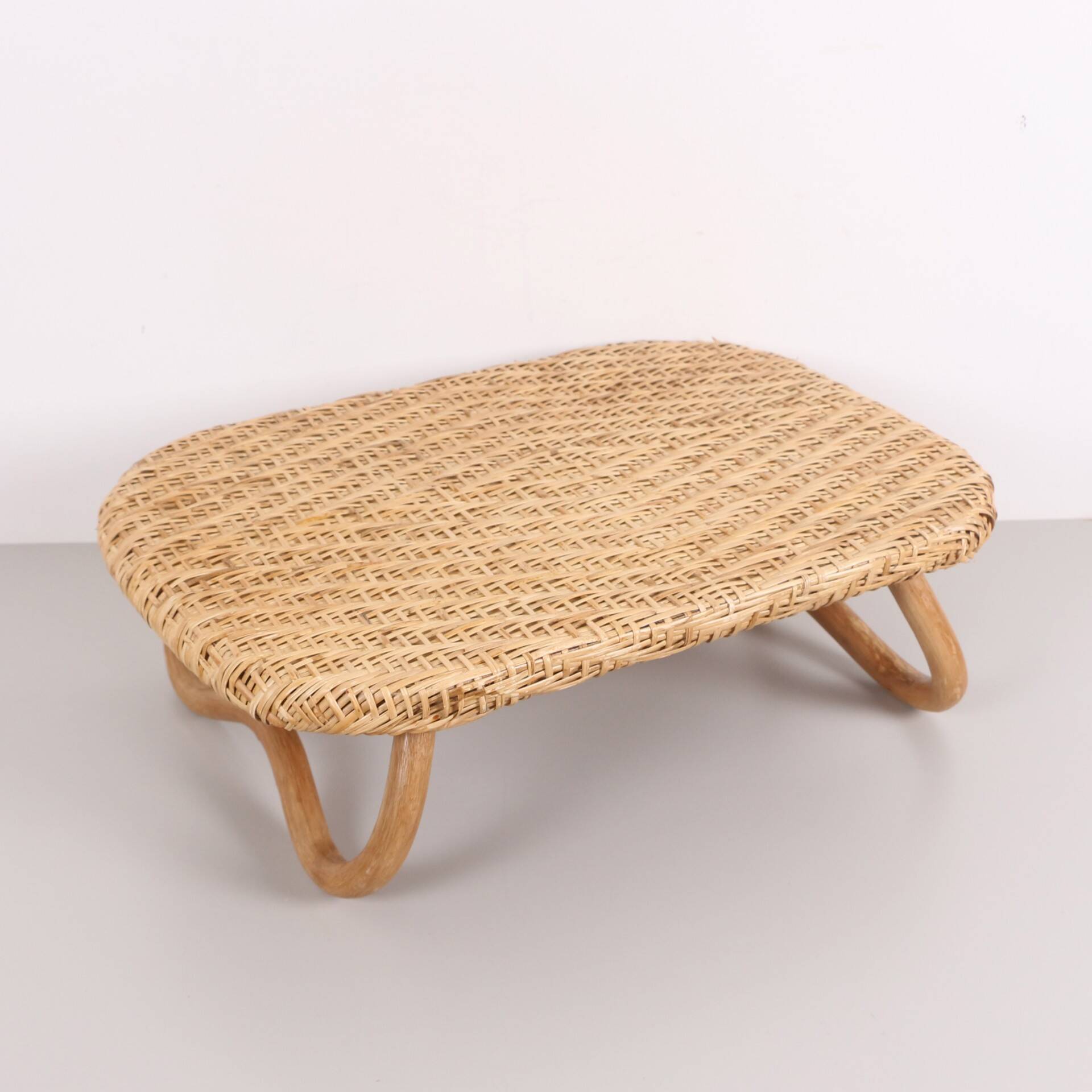 Natural Foldable Rattan Coffee Table 60x40x20 cm, Bed Tray, Lap Desk