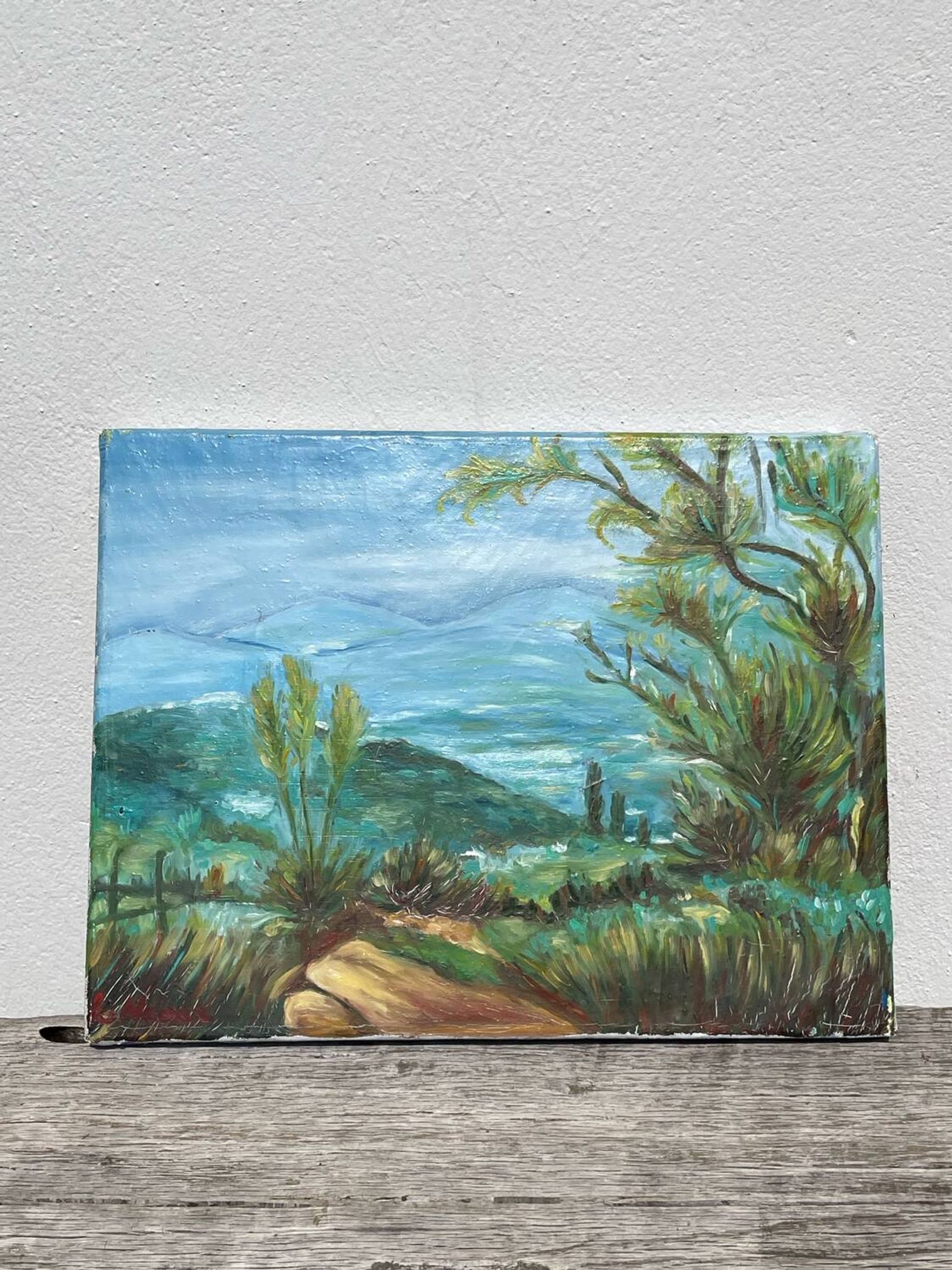 Oil on canvas landscape