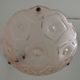 French Art Deco Stamped 1053 Pink Glass Plafonnier Hanging Light Pink Ropes