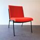Red 'Oase' lounge chair by Wim Rietveld for Ahrend de Cirkel, 1950's