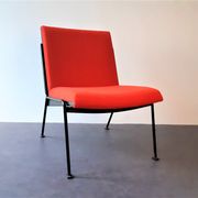 Red 'Oase' lounge chair by Wim Rietveld for Ahrend de Cirkel, 1950's