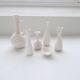 Group of 6 white and grey Midcentury Modern vessels Rörstrand Sweden 1950