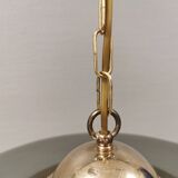 Original Belid T 391 pendant light in gold-coloured metal and smoked glass