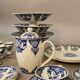 Service in faience of Gien Coat of arms crown and lions XIXth