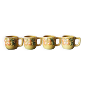 4 vintage slip fruit cups