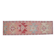 1970s Vintage Turkish Handmade Wool & Cotton Pink Runner Rug 100X349
