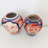Set of two miniature vases imari japan meiji