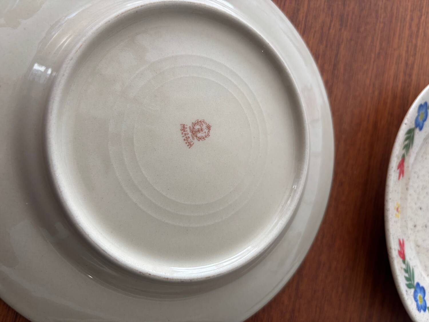 Set of 4 dessert plates Tulowice – Vintage Polish ceramics fl