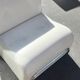 Adriano Piazzesi metal and white leather armchair, Italian design 1970
