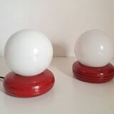 Paire de lampes de chevet revisitées