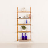Danish mid-century oak shelving unit in Cadovius style, 1970s