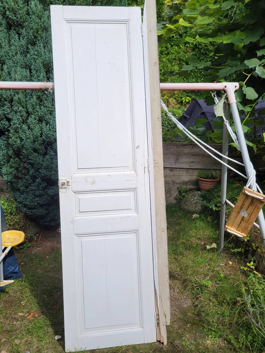 Antique wall cupboard door circa 1900 228x60.5 cm