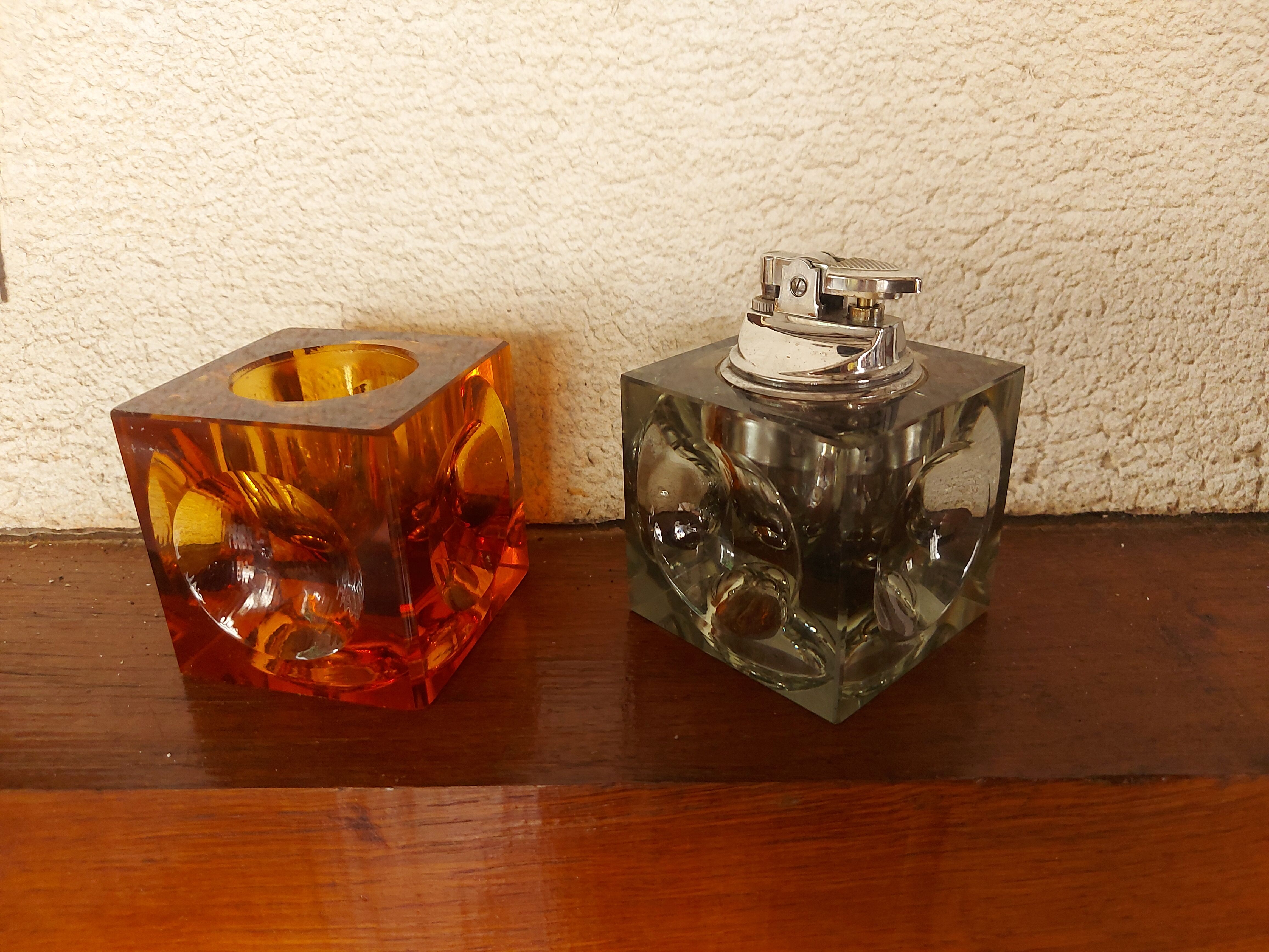 Ashtray and vintage lighter 70'S