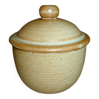 Covered sugar bowl in stoneware CNP Village France