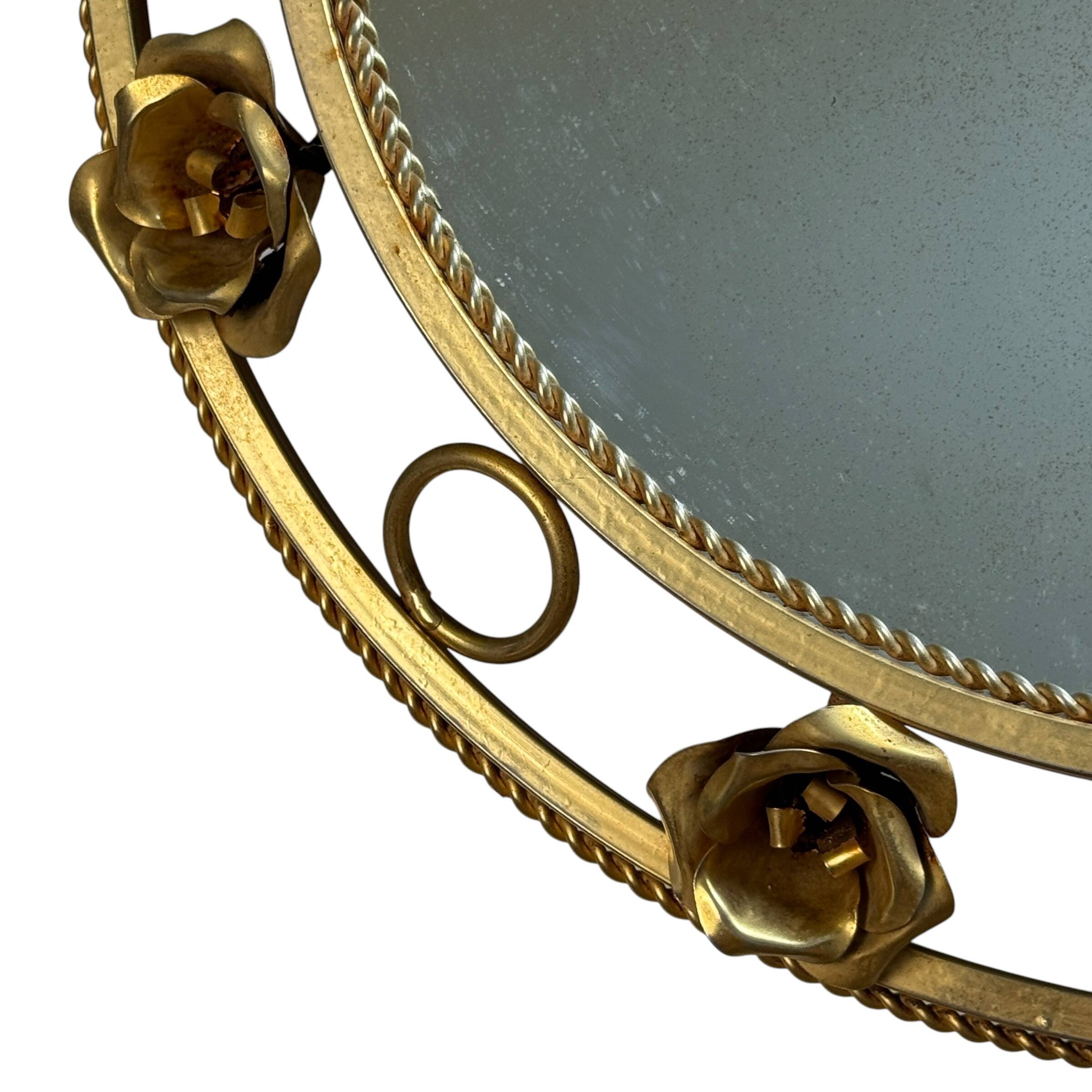 Round sun mirror from the 1960s Italy.