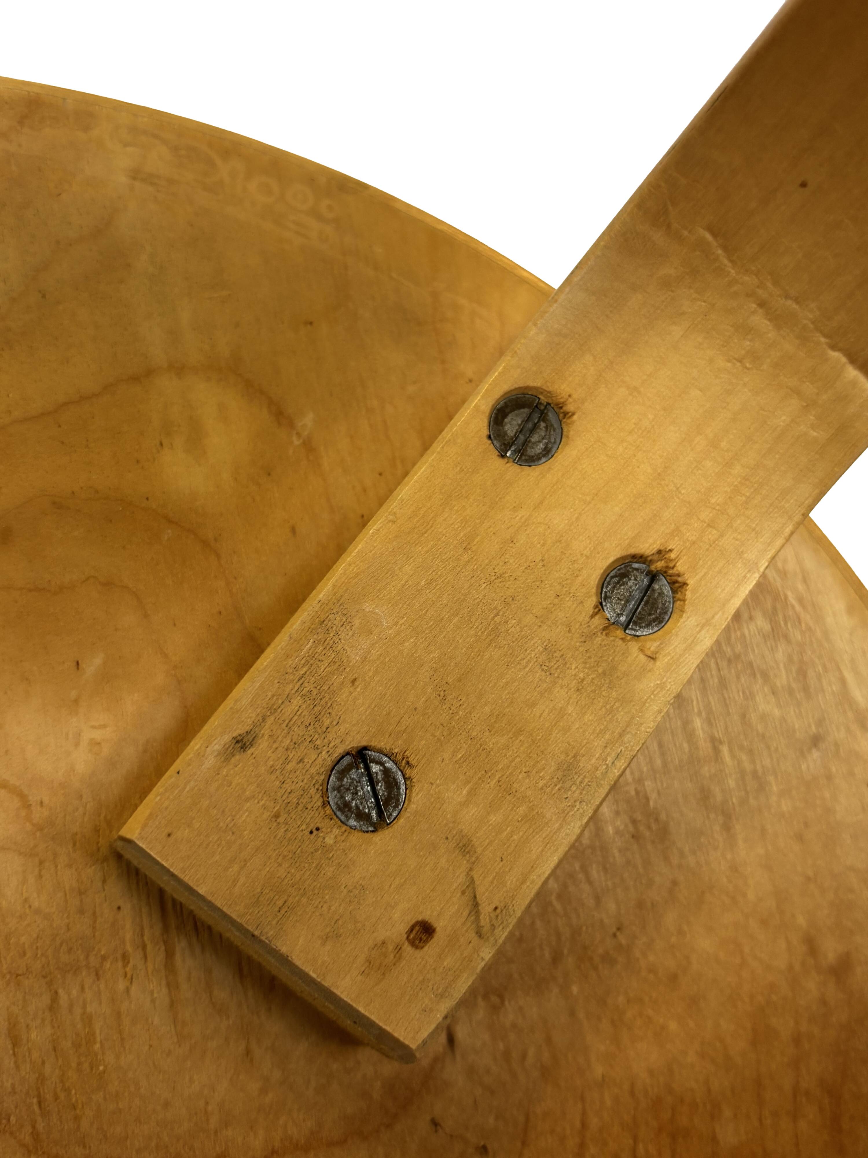 Chaise vintage modèle 65 par Alvar Aalto pour Artek (Linoléum noir)