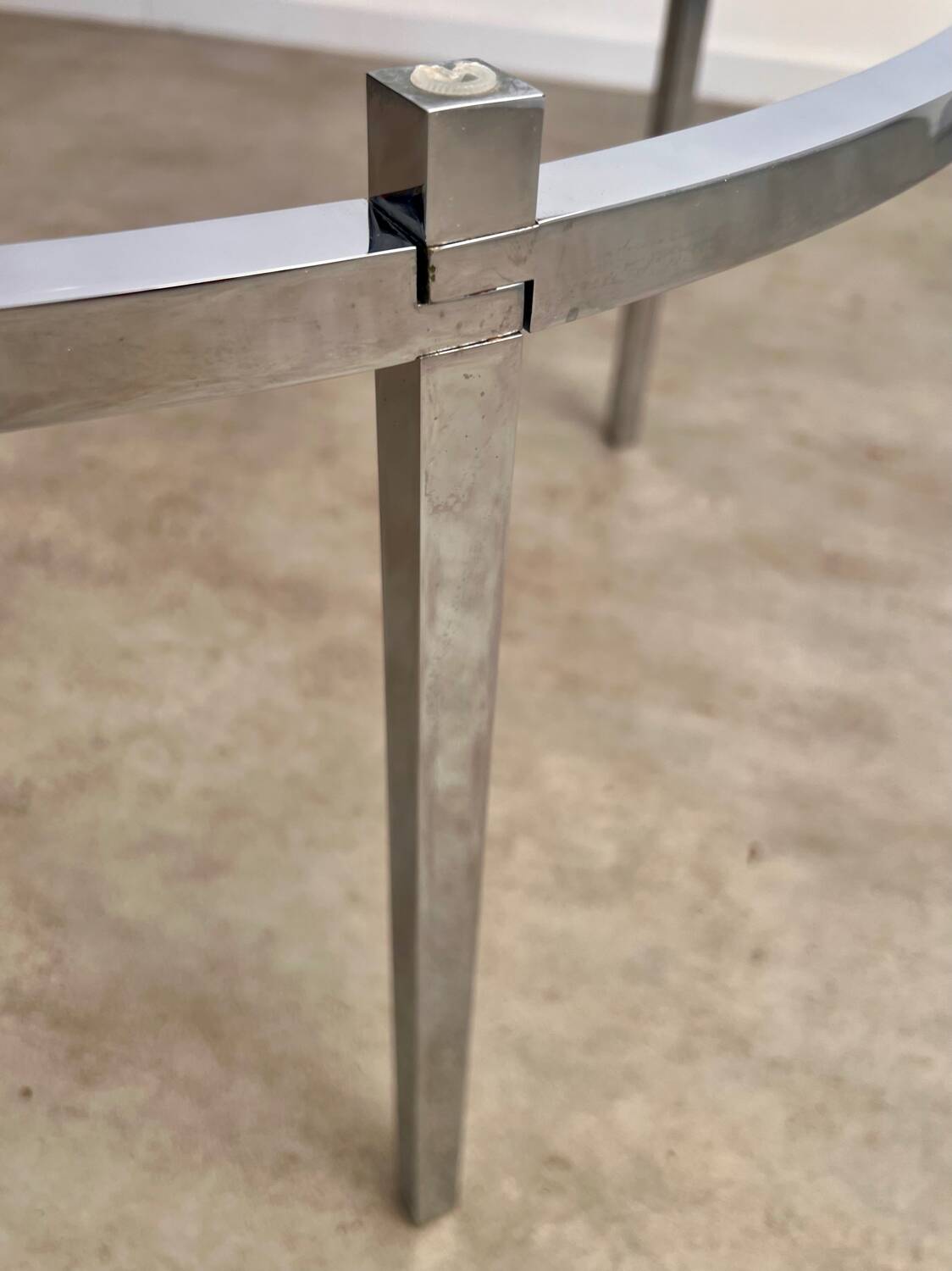Old Italian design marble effect resin coffee table from the 70s
