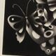 Mario avati (1921-2009), papillons, manière noire, 1970