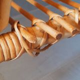 Rattan table, Audout Minet / Capron 1950