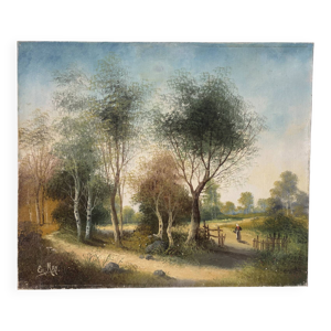 Chemin sous les grands - toile