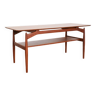 Table basse en teck danois du milieu du siècle, années 1960.