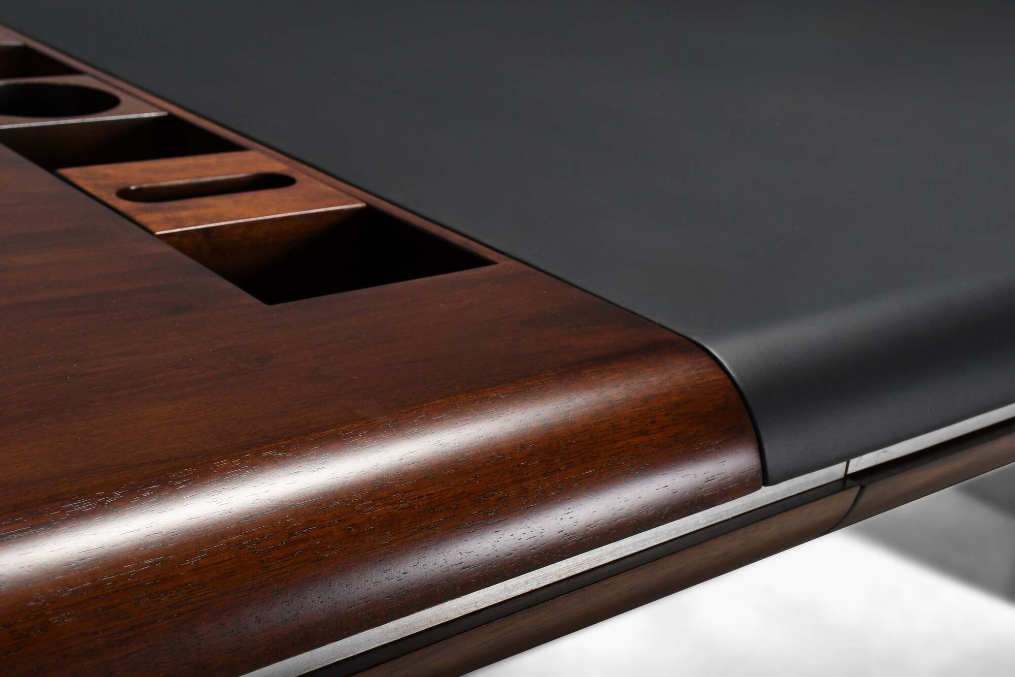 Walnut, Metal and Leather Hans von Klier “Il Ponte” Desk for Skipper, 1970s